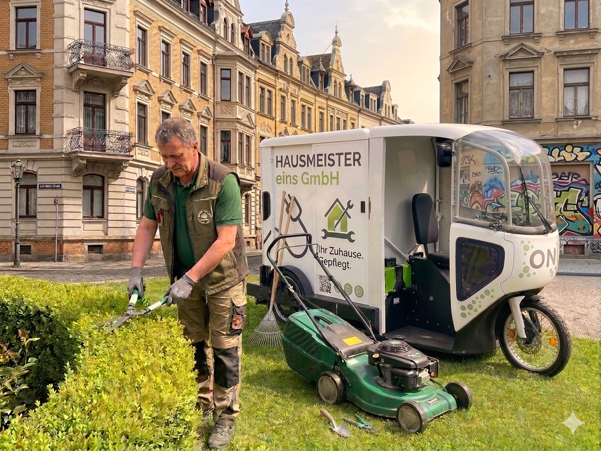 Grünpflege mit E-Lastenrad